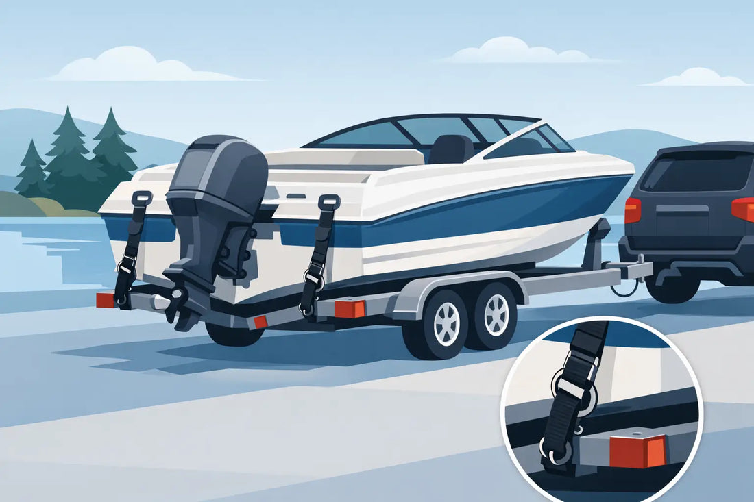 Boat Trailer Transom Straps for Safer Towing